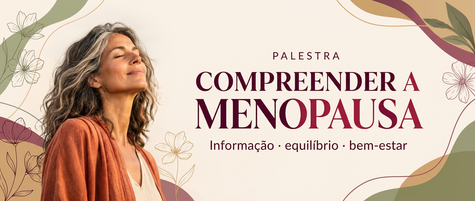 Cartaz do evento Compreender a menopausa no Espaço Cultural Kálí