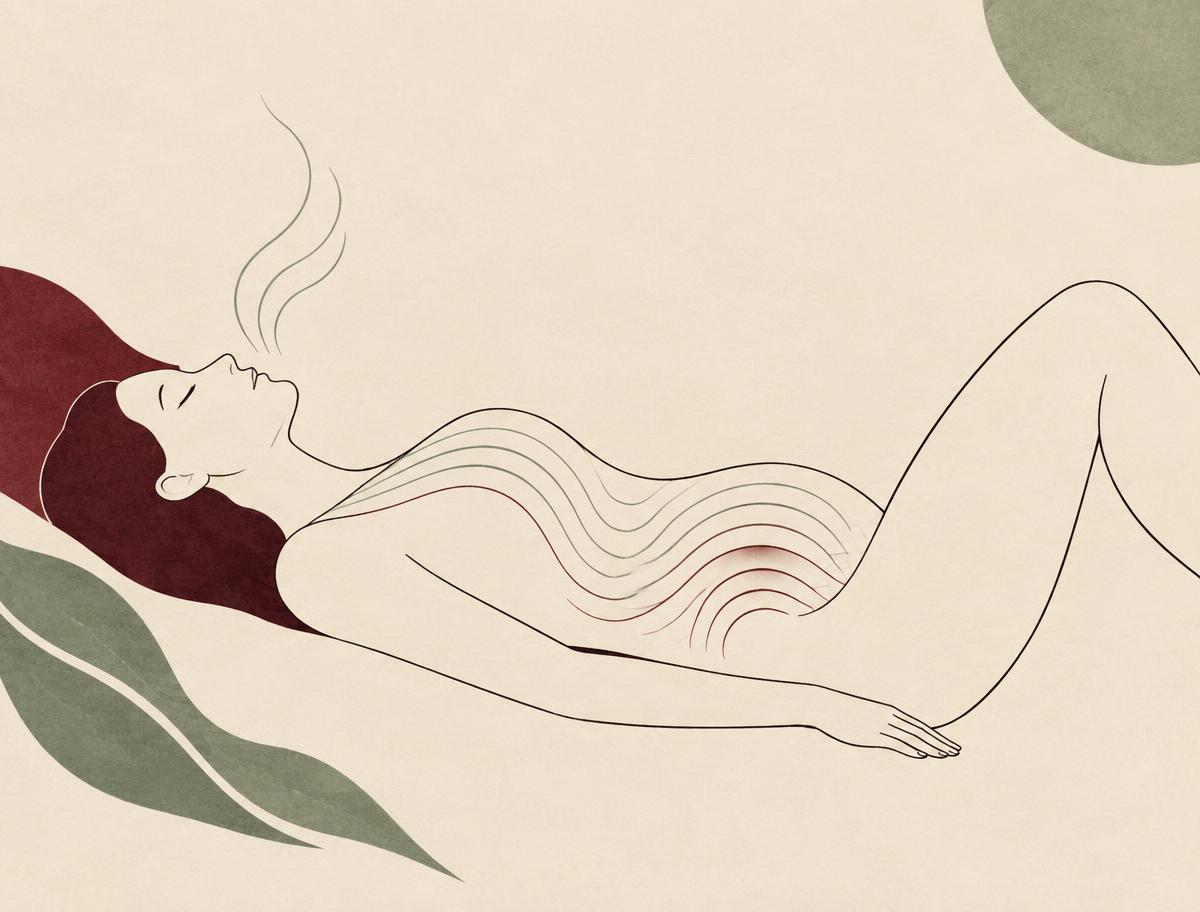 Ilustração editorial da prática de Movimento Consciente e Meditação Somática